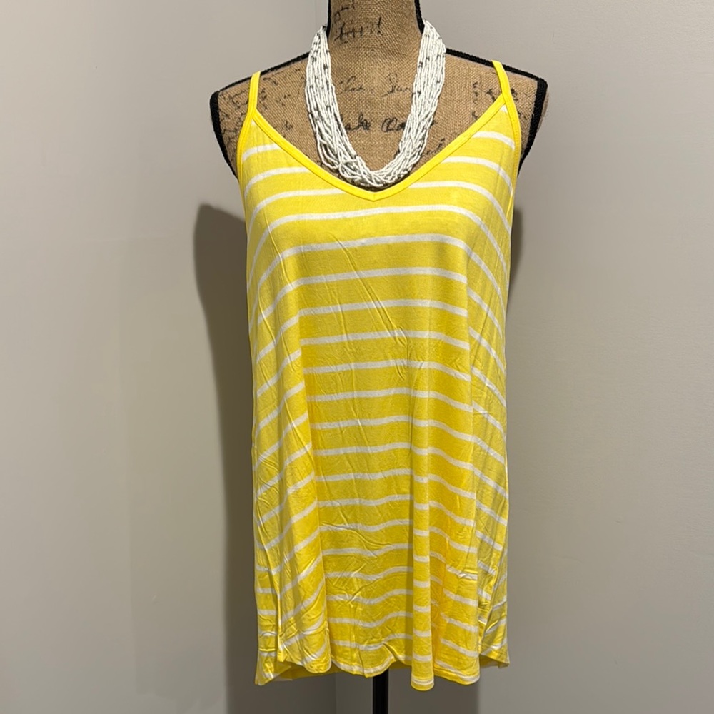 Zenana Yellow Striped Women's Top